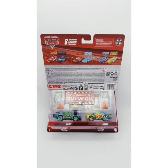 2 Disney Pixar Cars Diecast Car Strip Weathers/LMQ + Superfly/Airborne - Picture 2 of 2